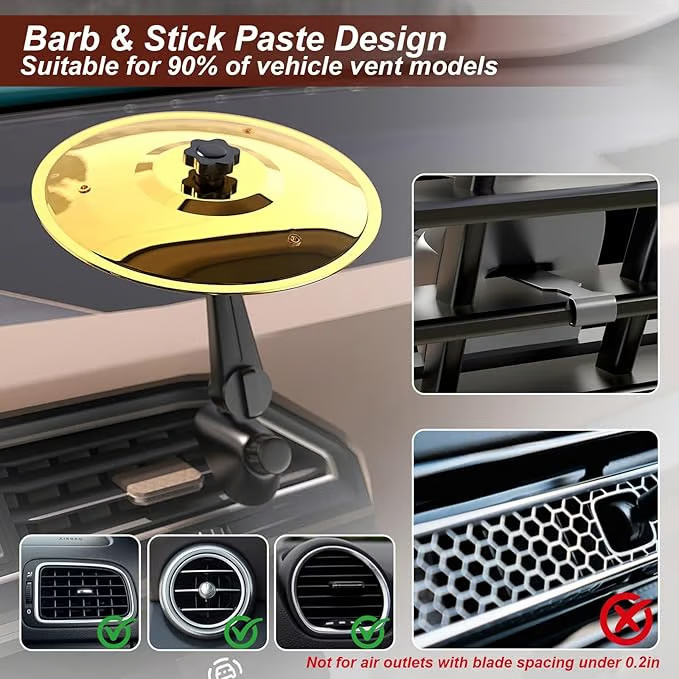 Mini Drum Cymbal for Car Vent