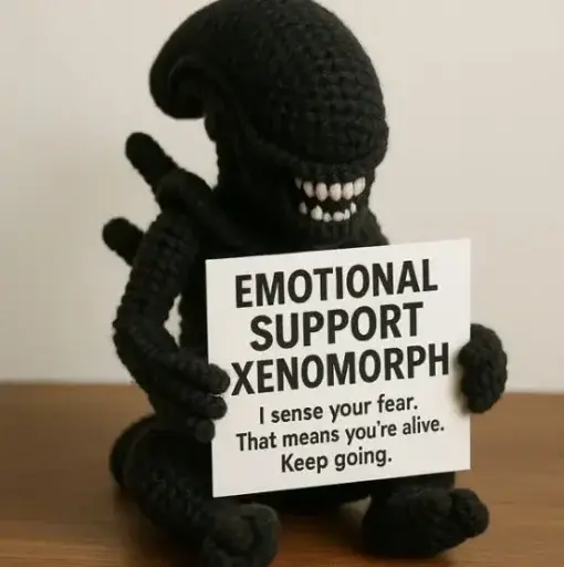 Creepy Crochet Emotional Support Doll D01 - Image 3