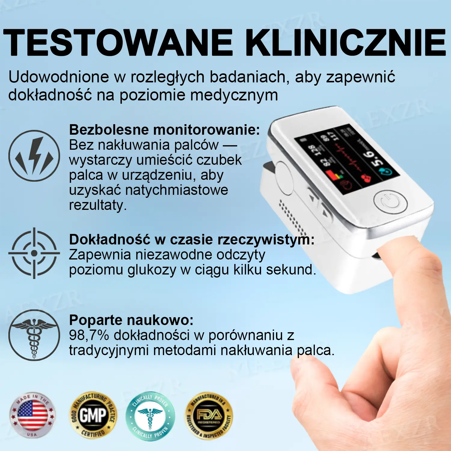 Wyprzedaż Noworoczna- Rabat - 70 % OFF Dokładne urządzenie do pomiaru poziomu glukozy we krwi - Image 3