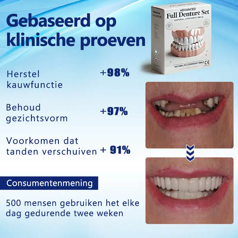 Geavanceerde op maat gemaakte volledige protheseset - Image 7