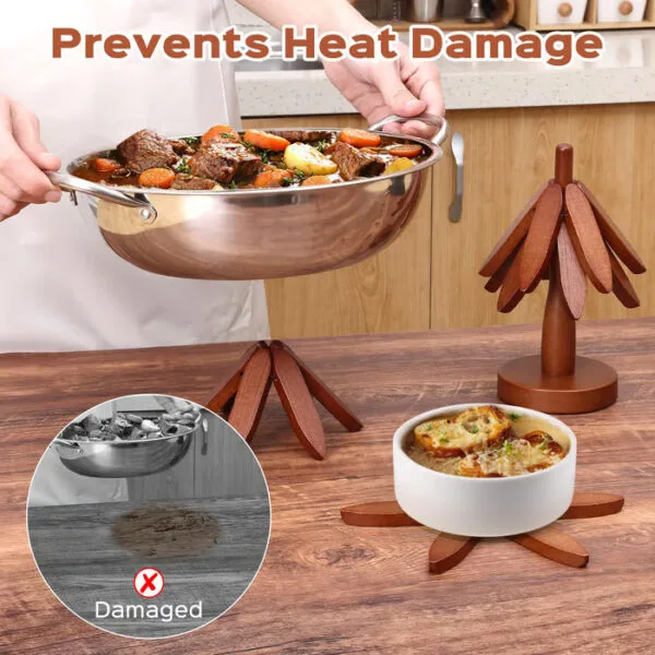 Premium Heat-Resistant Wooden Trivet