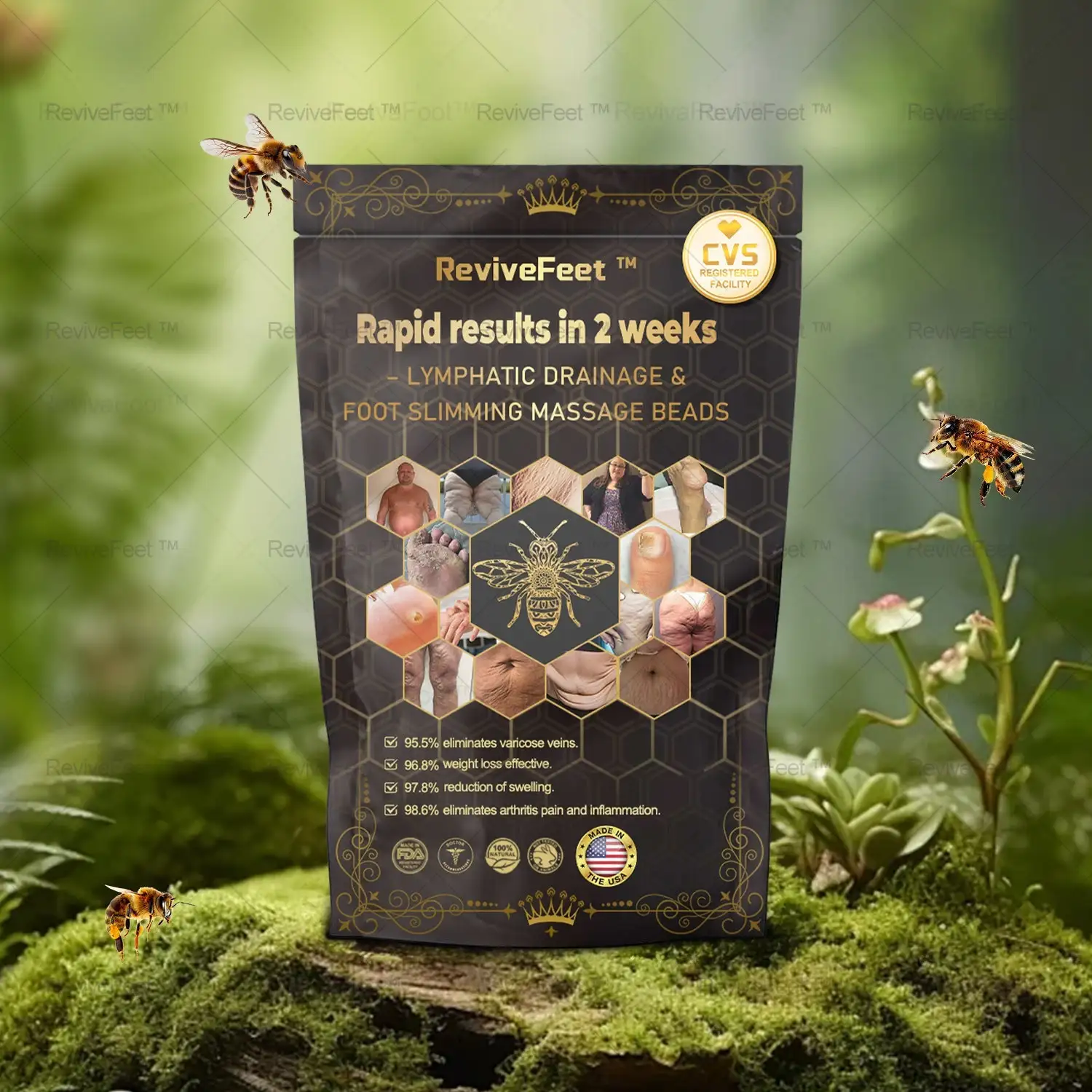 Bee Venom Lymphatic Drainage & Slimming Foot SoakBeads