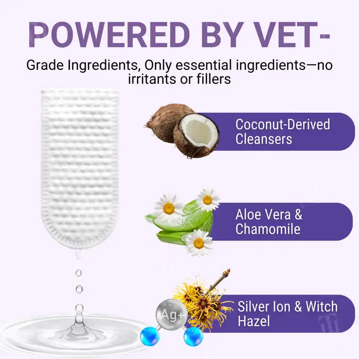 Pet Ear Cleaning Finger Mitts - Image 6