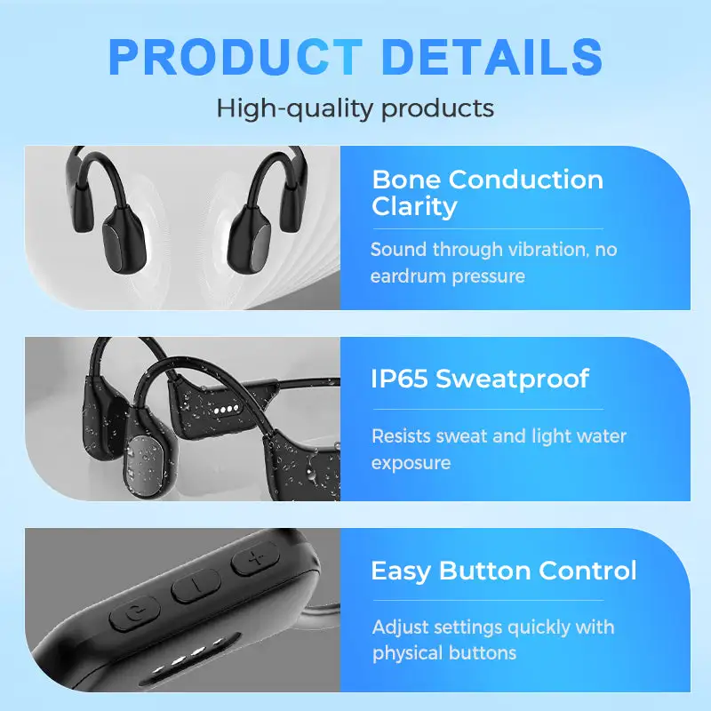SEAGRIL Bone Conduction Smart Hearing Aid Bluetooth Earphones - Image 6