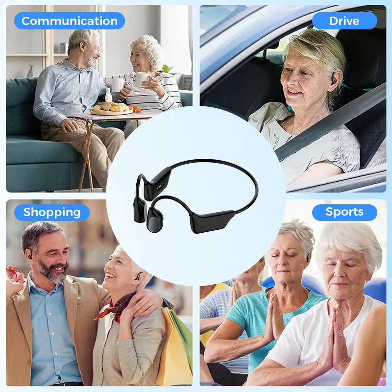 Bone Conduction Smart Hearing Aid Bluetooth Earphones - Image 7