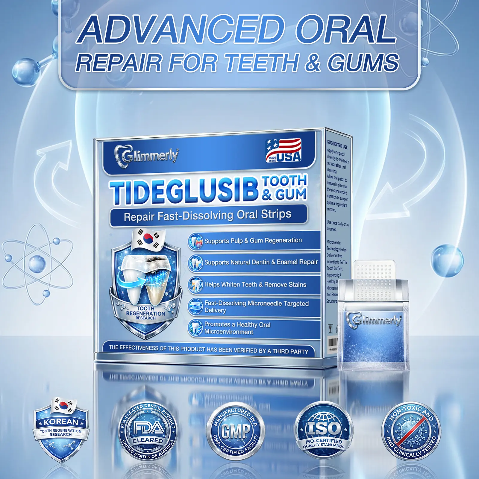 𝑇𝑖𝑑𝑒𝑔𝑙𝑢𝑠𝑖𝑏 𝑇𝑜𝑜𝑡ℎ & 𝐺𝑢𝑚 𝑅𝑒𝑝𝑎𝑖𝑟 𝐹𝑎𝑠𝑡-𝐷𝑖𝑠𝑠𝑜𝑙𝑣𝑖𝑛𝑔 𝑂𝑟𝑎𝑙 𝑆𝑡𝑟𝑖𝑝𝑠