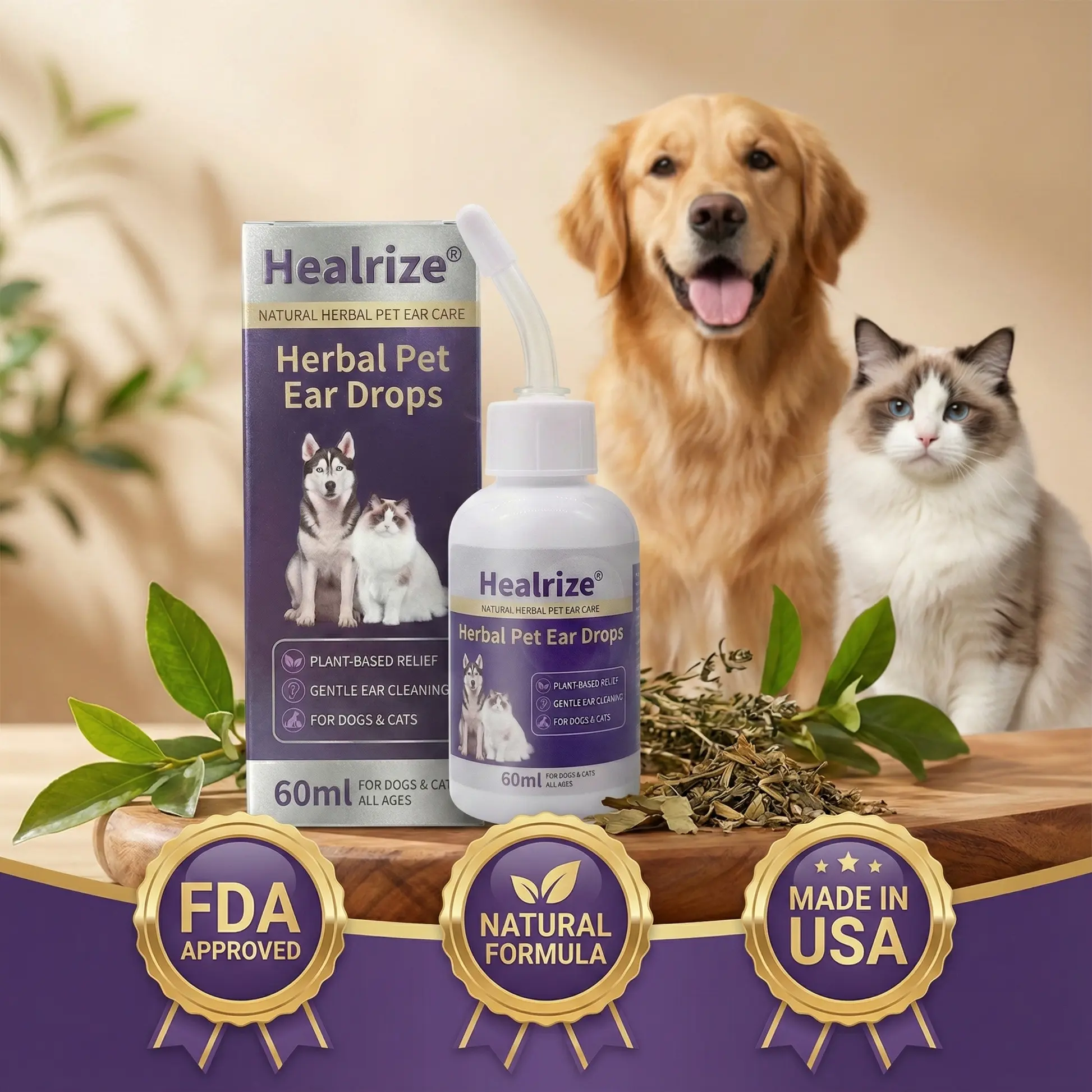 Best Seller🔥 Herbal Pet Ear Drops🎉Special limited-time discount