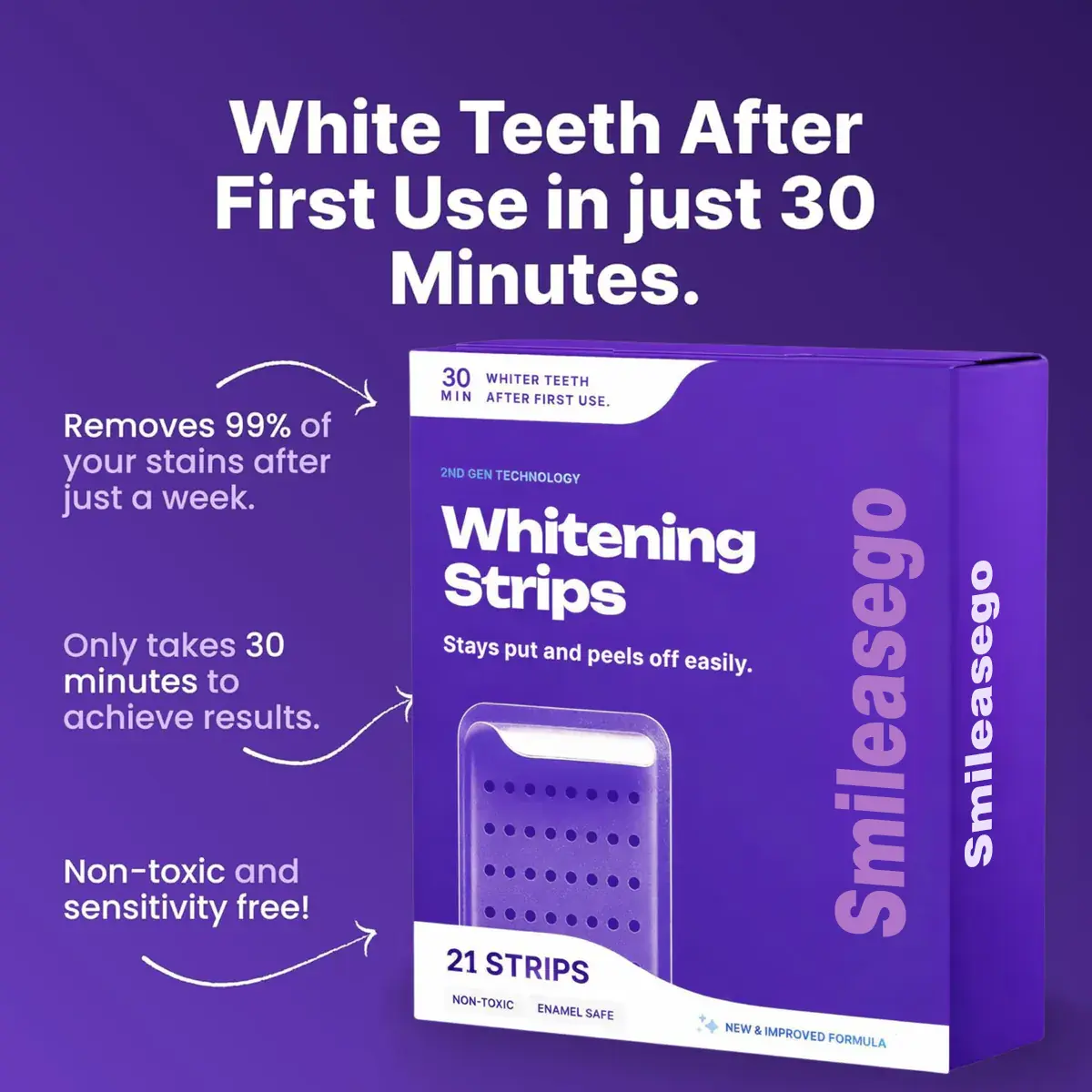 Purple Teeth Whitening Strips - Image 2