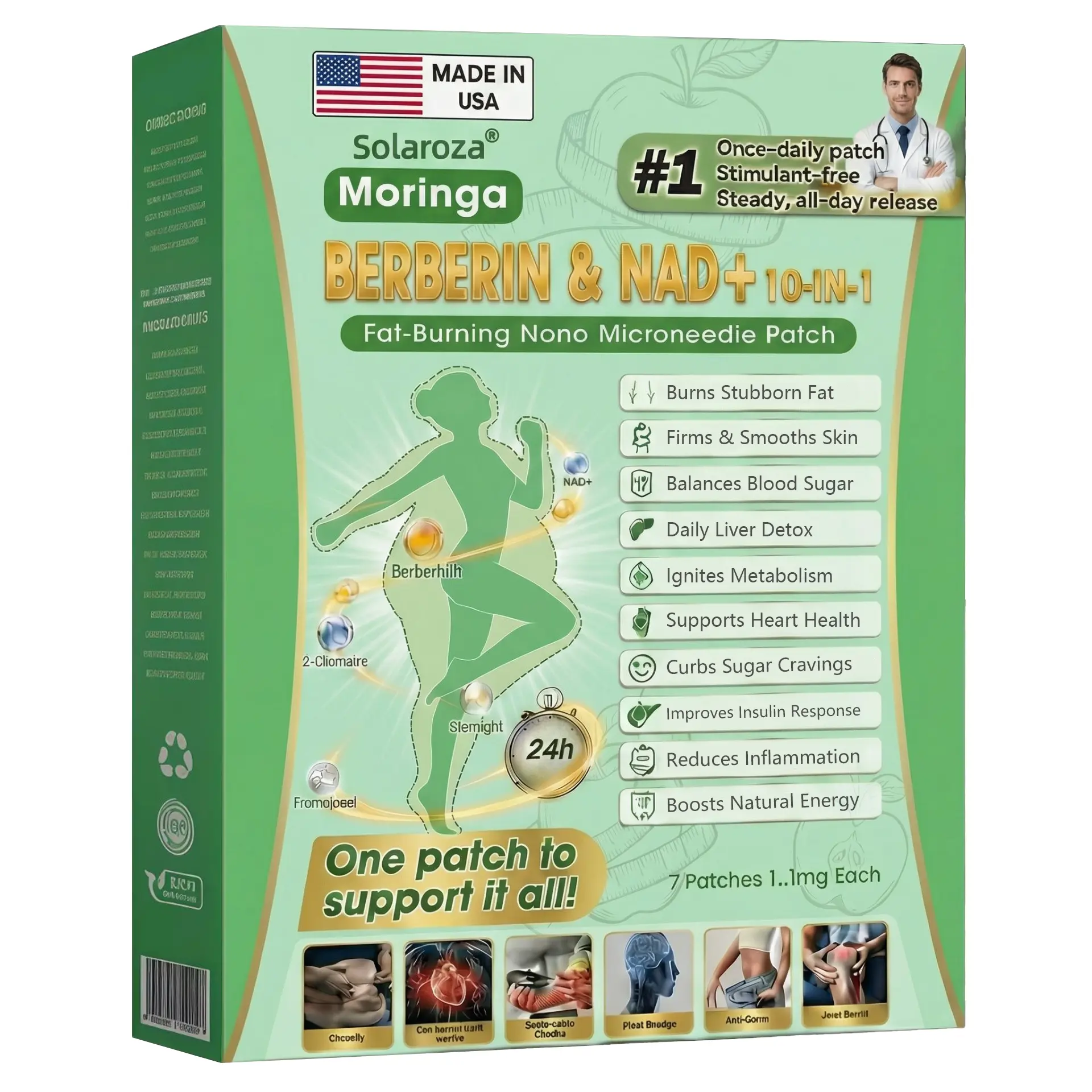 10-in-1 Weight Loss Patch: Boost Metabolism & Burn Fat (NAD+ & Berberine) - Image 9