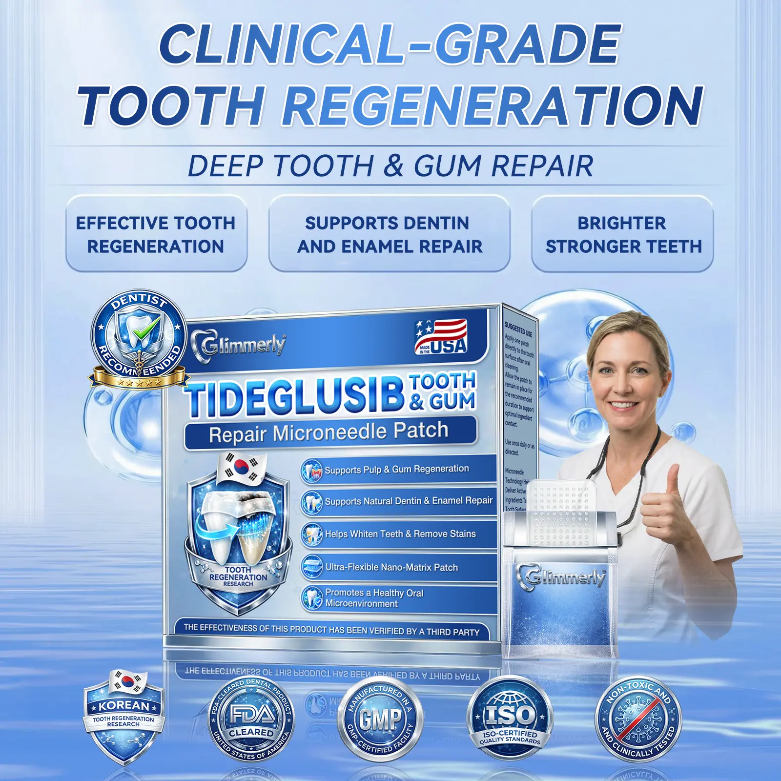 Tideglusib Fast‑Dissolving Tooth & Gum Repair Oral Strips